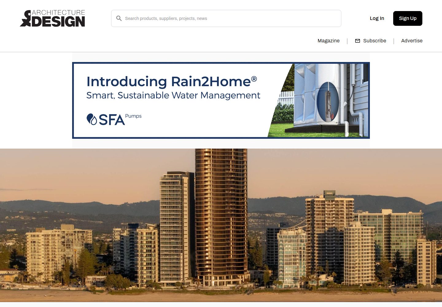 Architecture and Design website screenshot