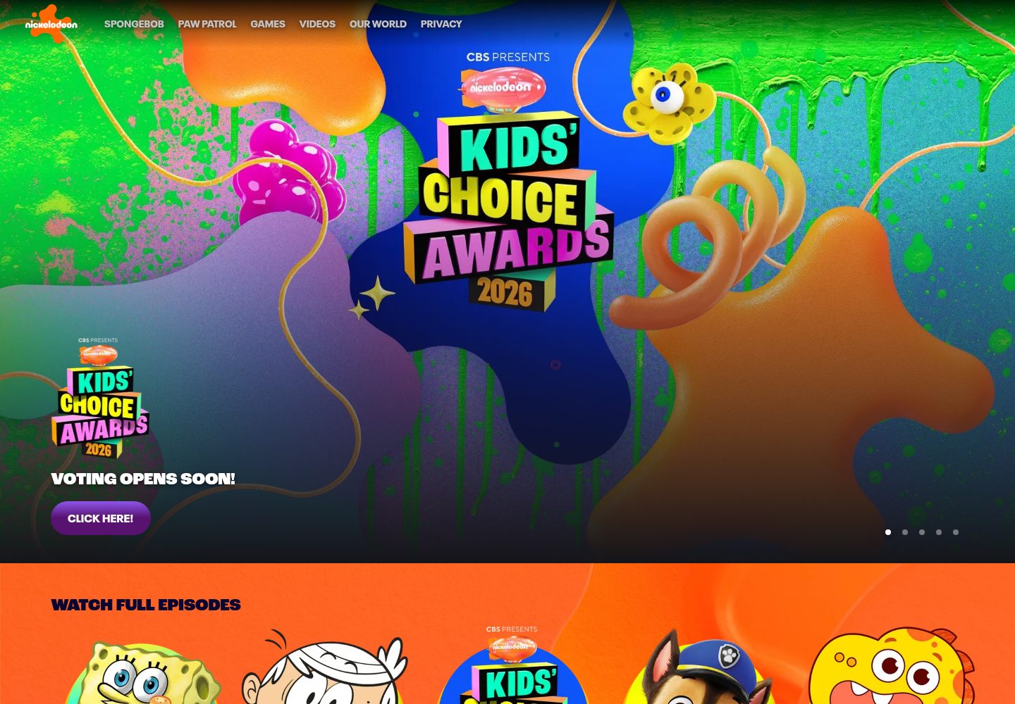 All about Nick website screenshot