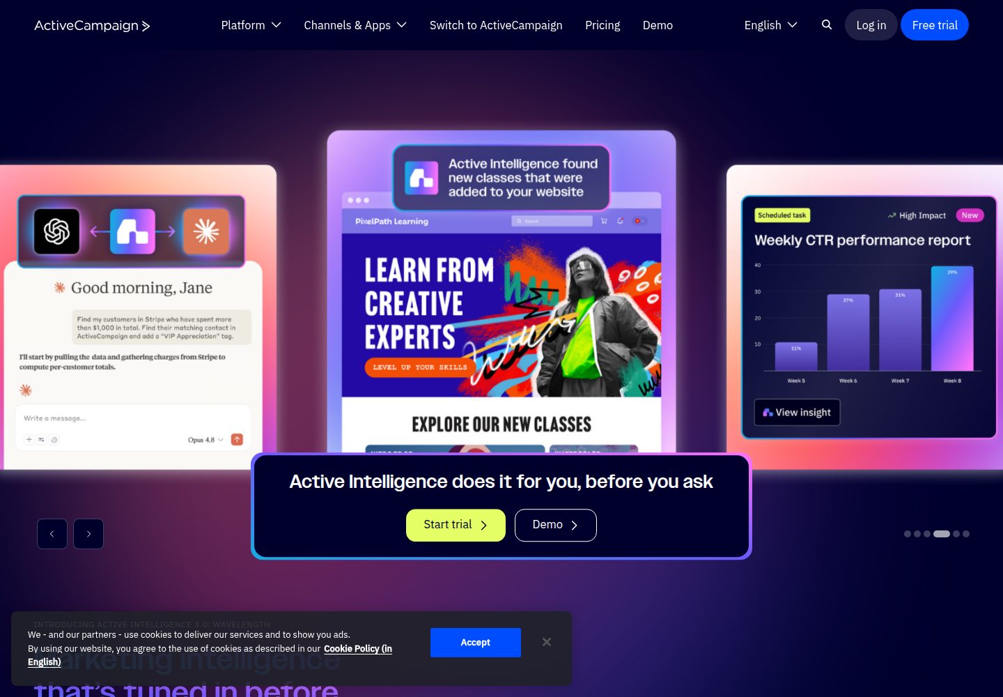 ActiveCampaign website screenshot