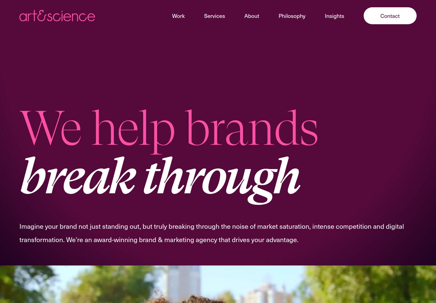 Art & Science website screenshot