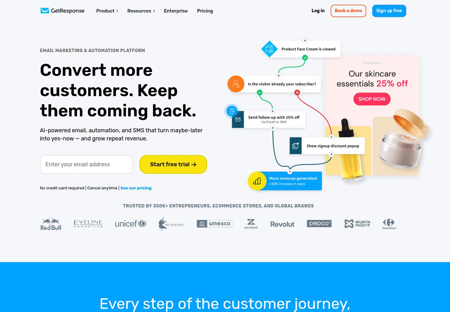 GetResponse website screenshot