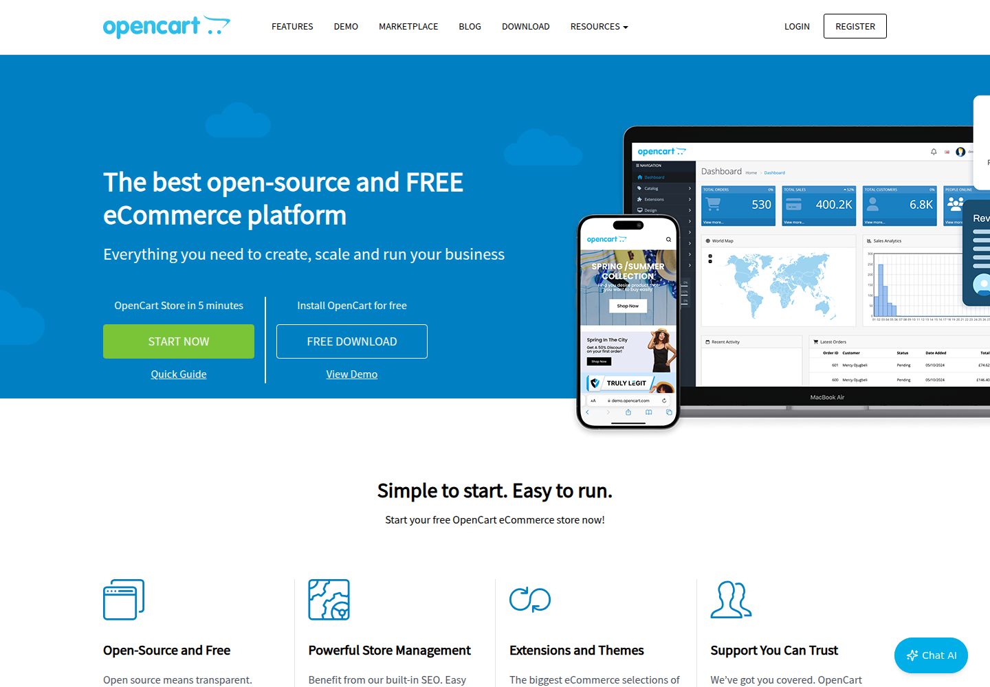 OpenCart website screenshot