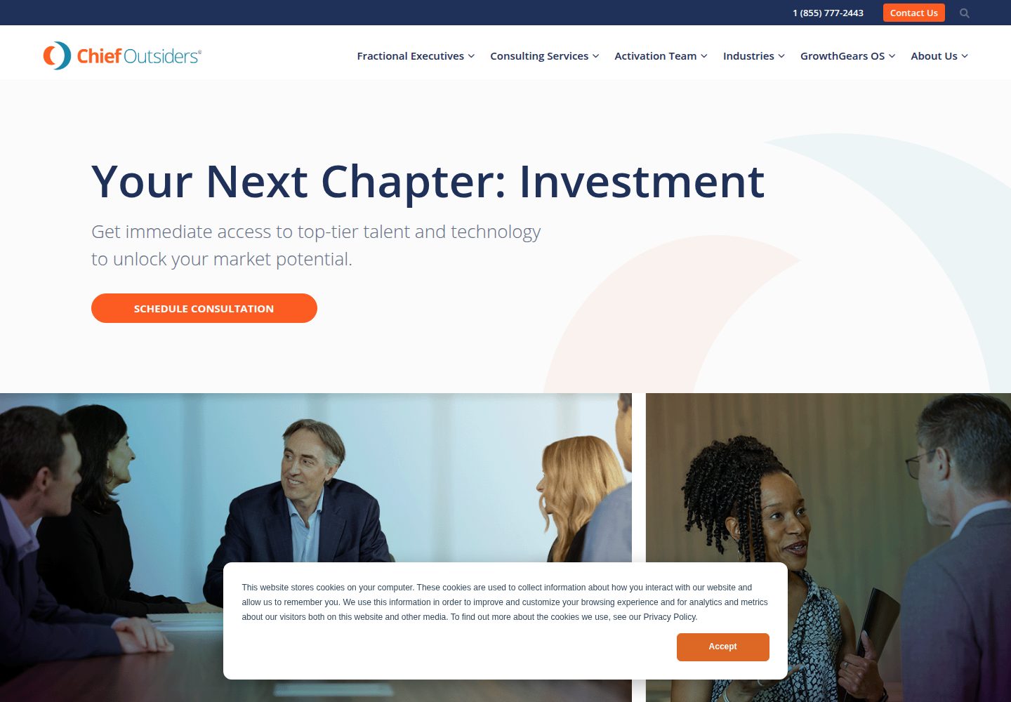 Fractional CMO website screenshot