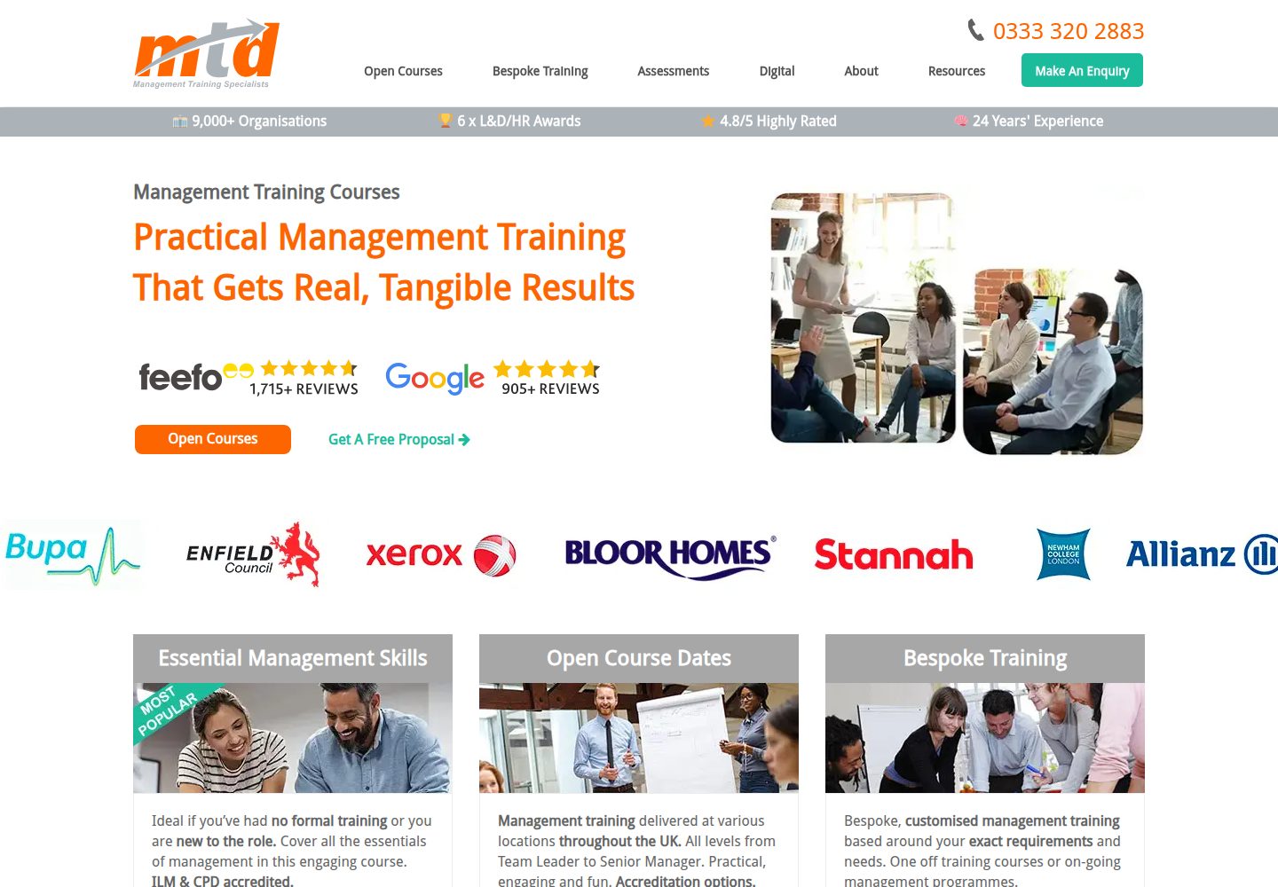 Management Training Specialists website screenshot