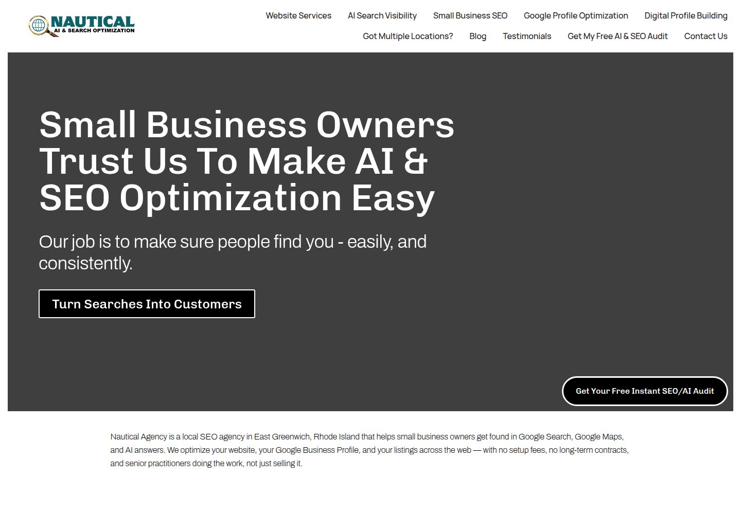 Nautical Agency website screenshot