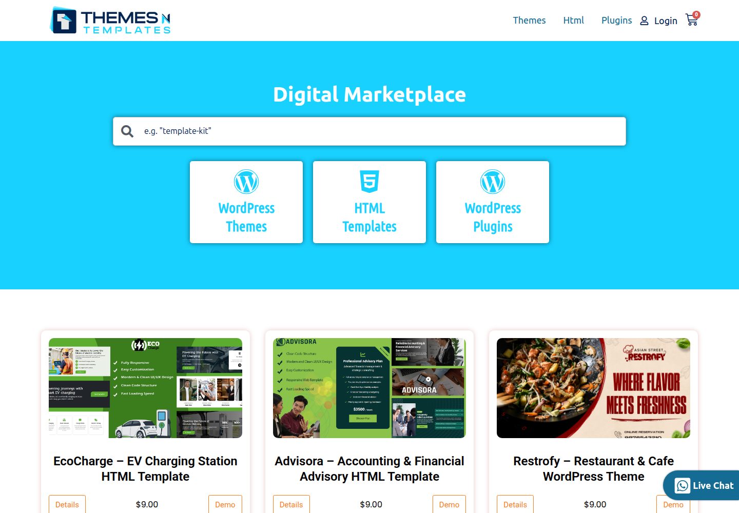 Themesntemplates website screenshot