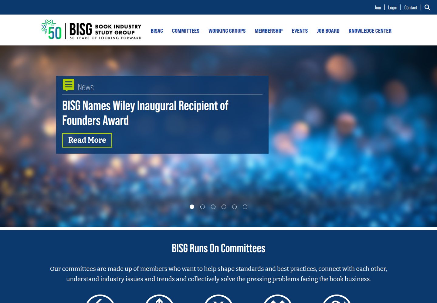 Book Industry Study Group website screenshot