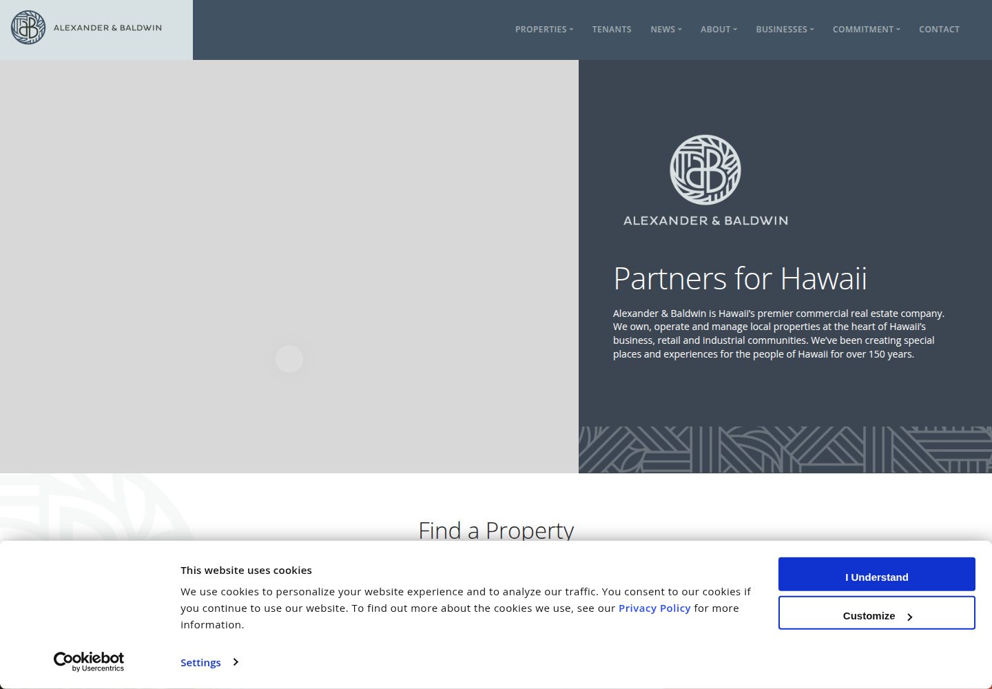 Alexander and Baldwin website screenshot