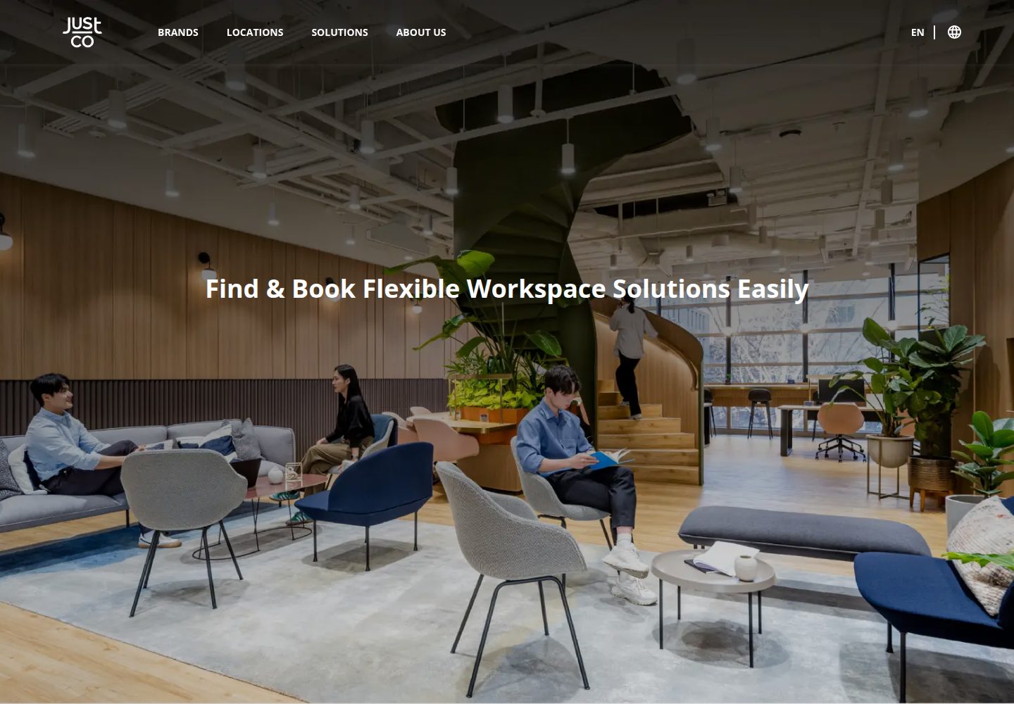 JustCo website screenshot