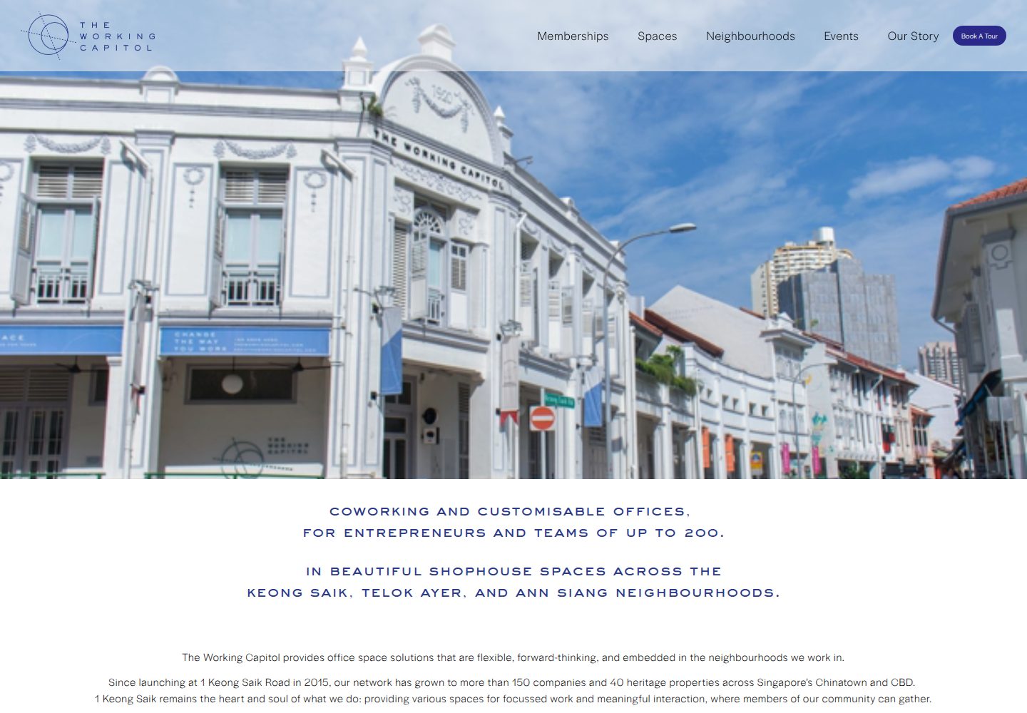The Working Capitol website screenshot