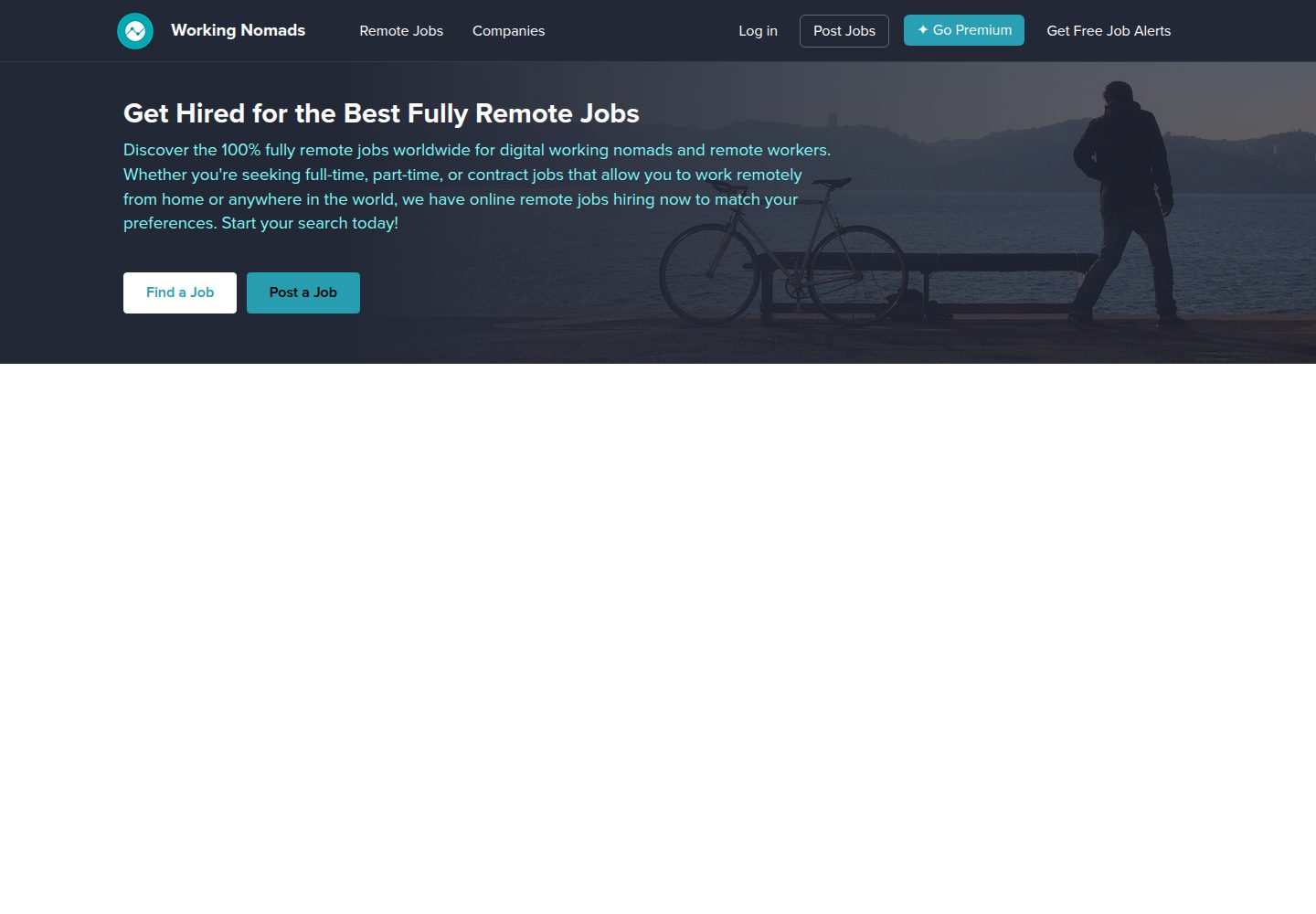 Working Nomads website screenshot