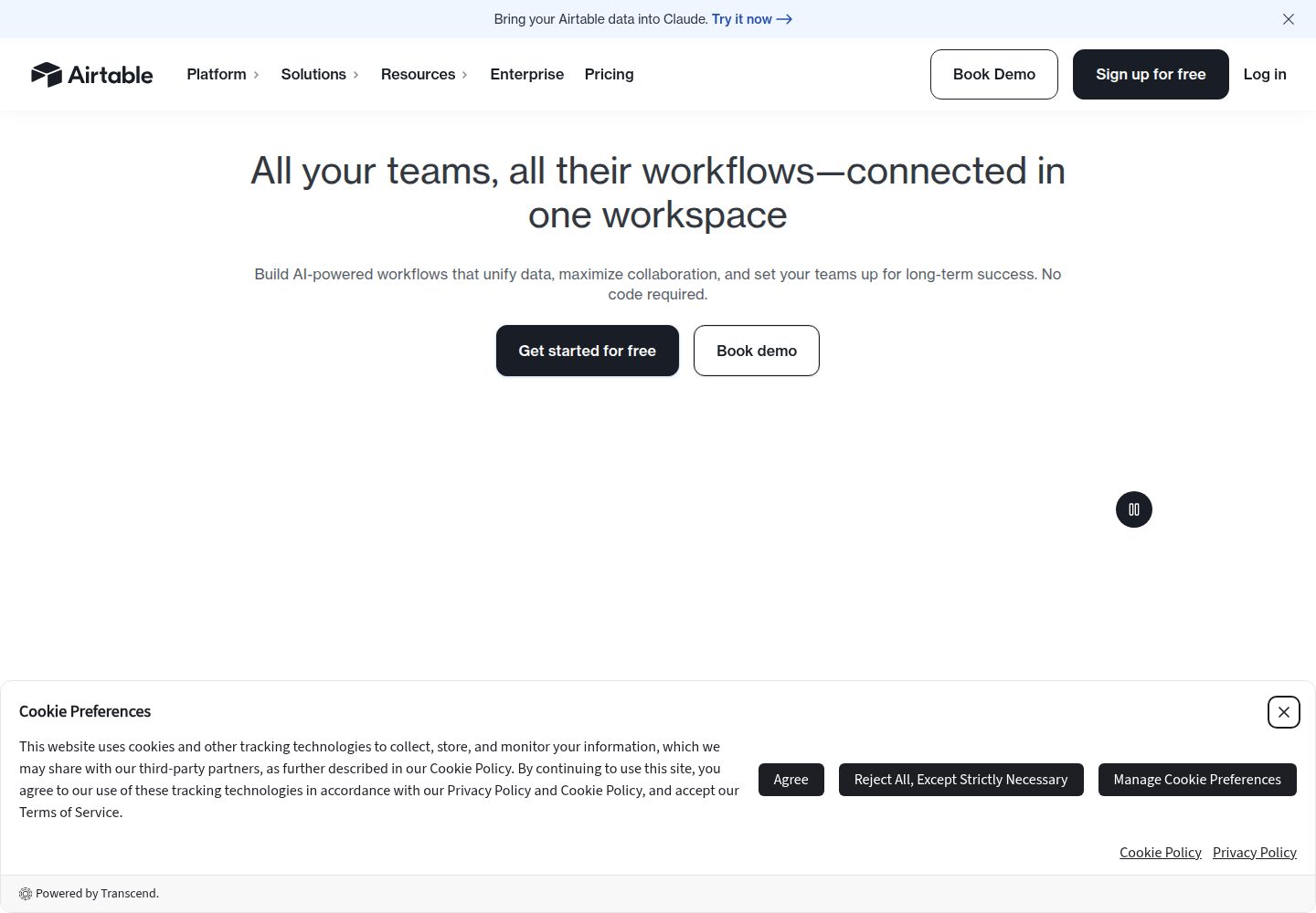 Airtable website screenshot
