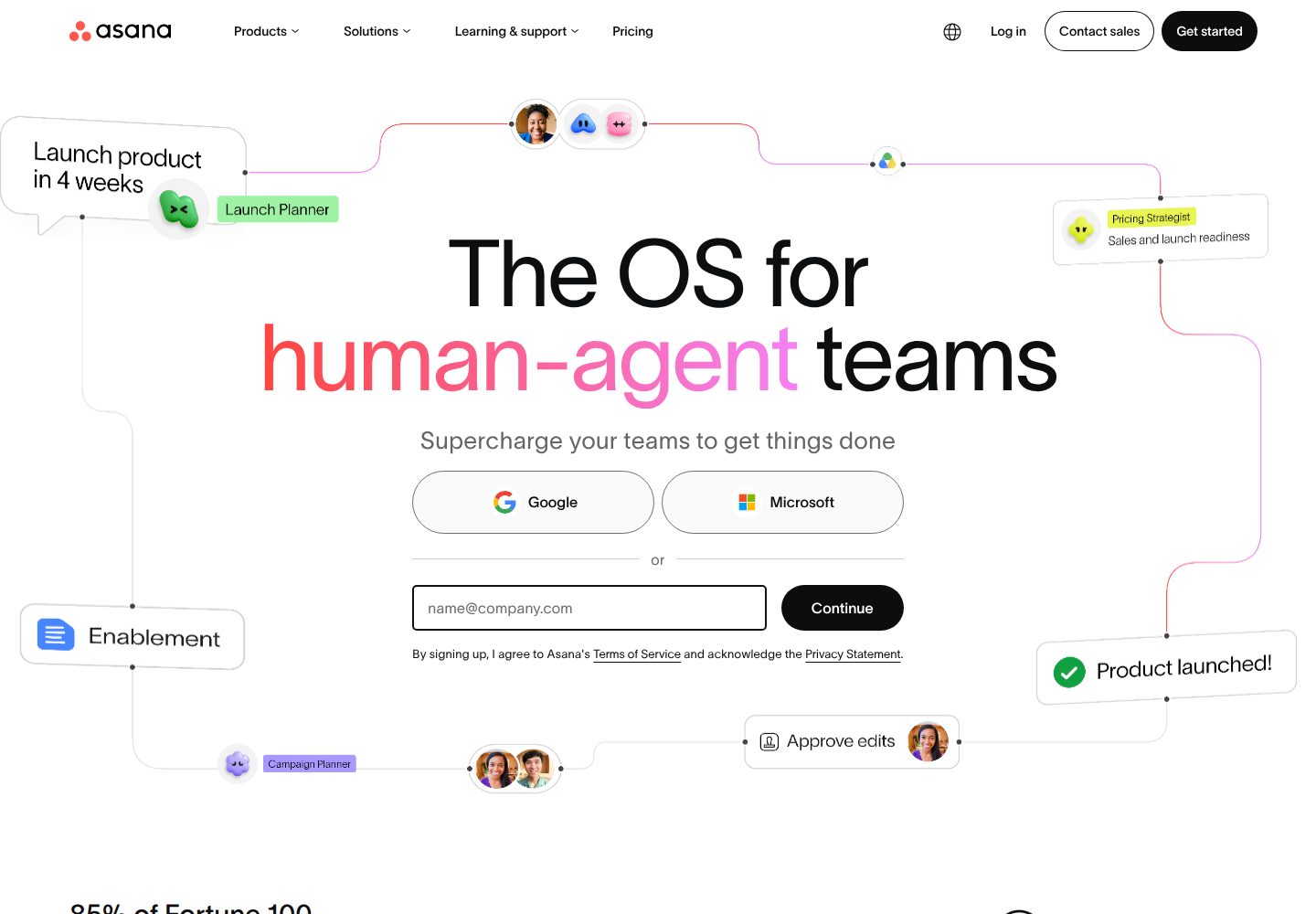 Asana website screenshot