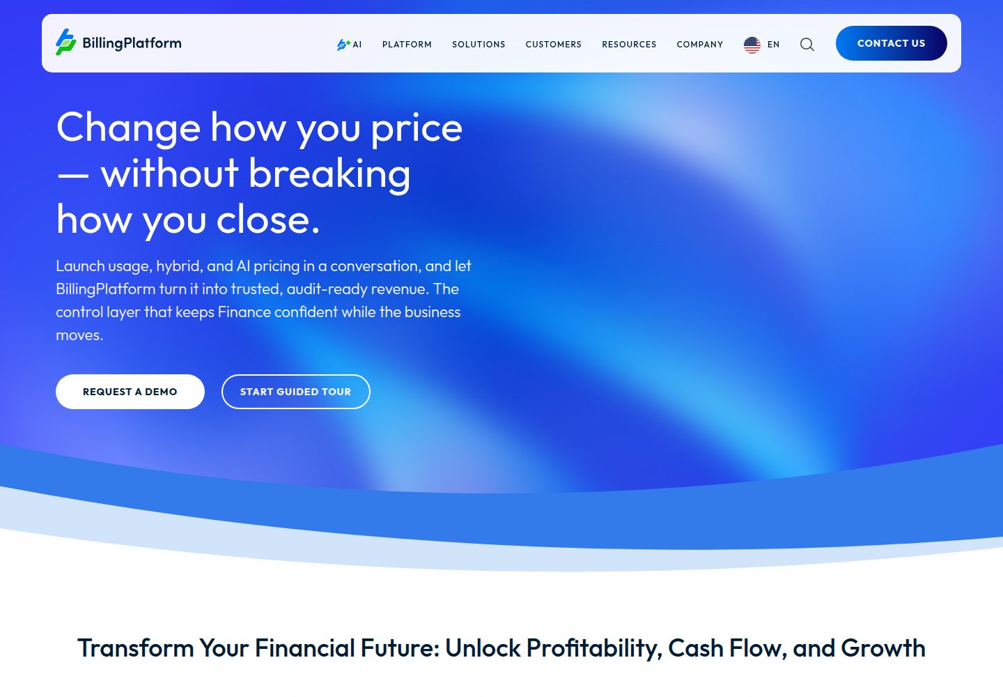 BillingPlatform website screenshot