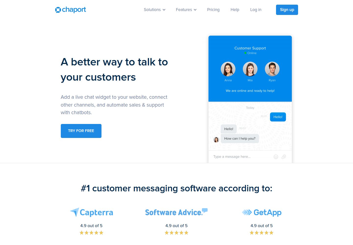 Chaport website screenshot