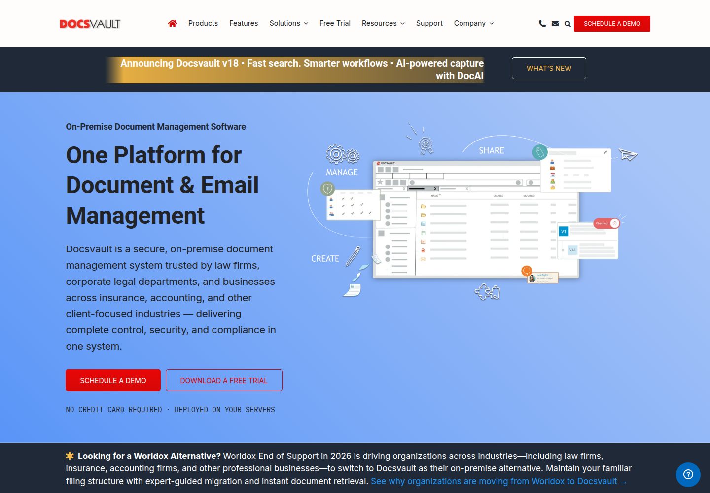 Docsvault website screenshot