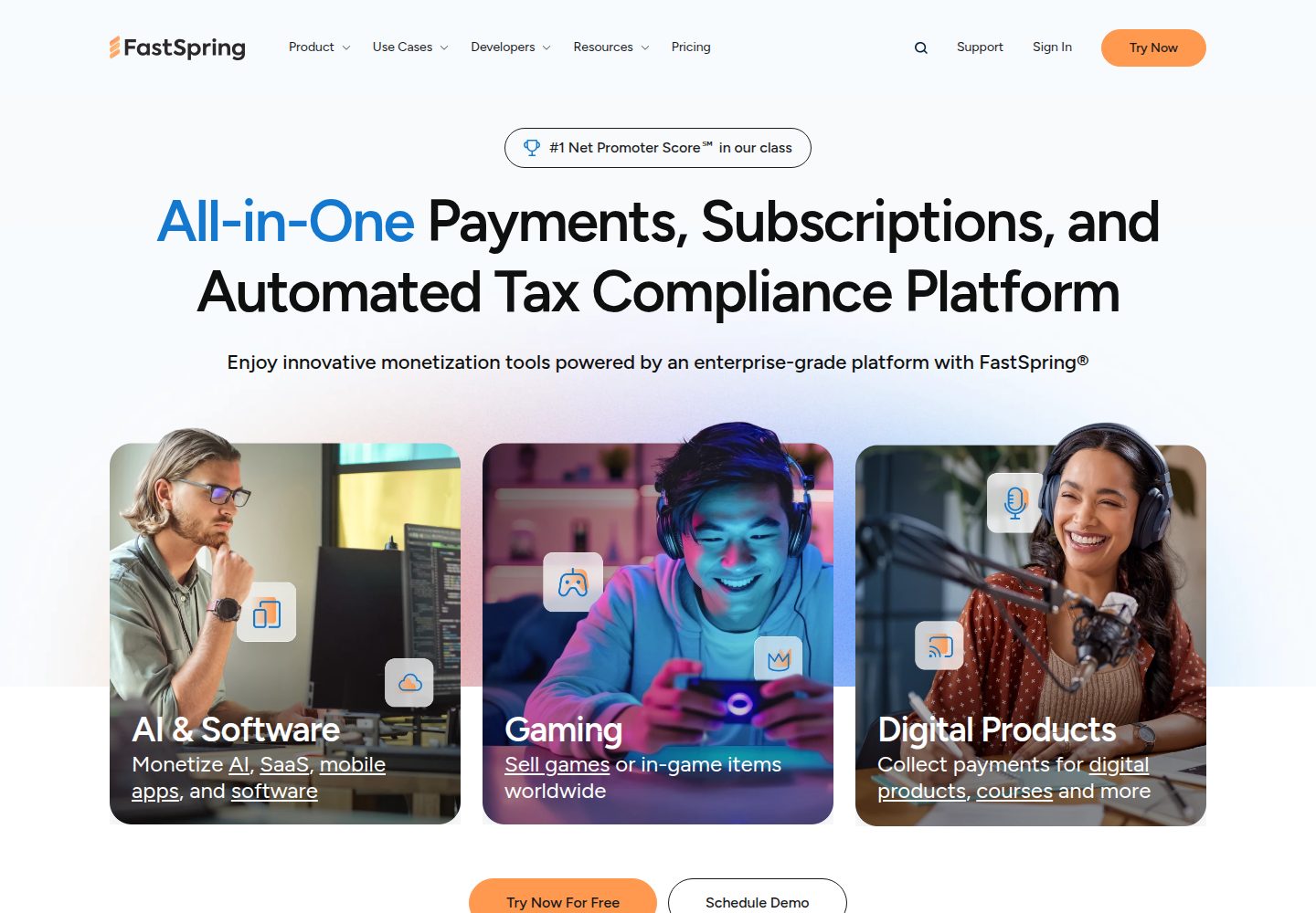 FastSpring website screenshot