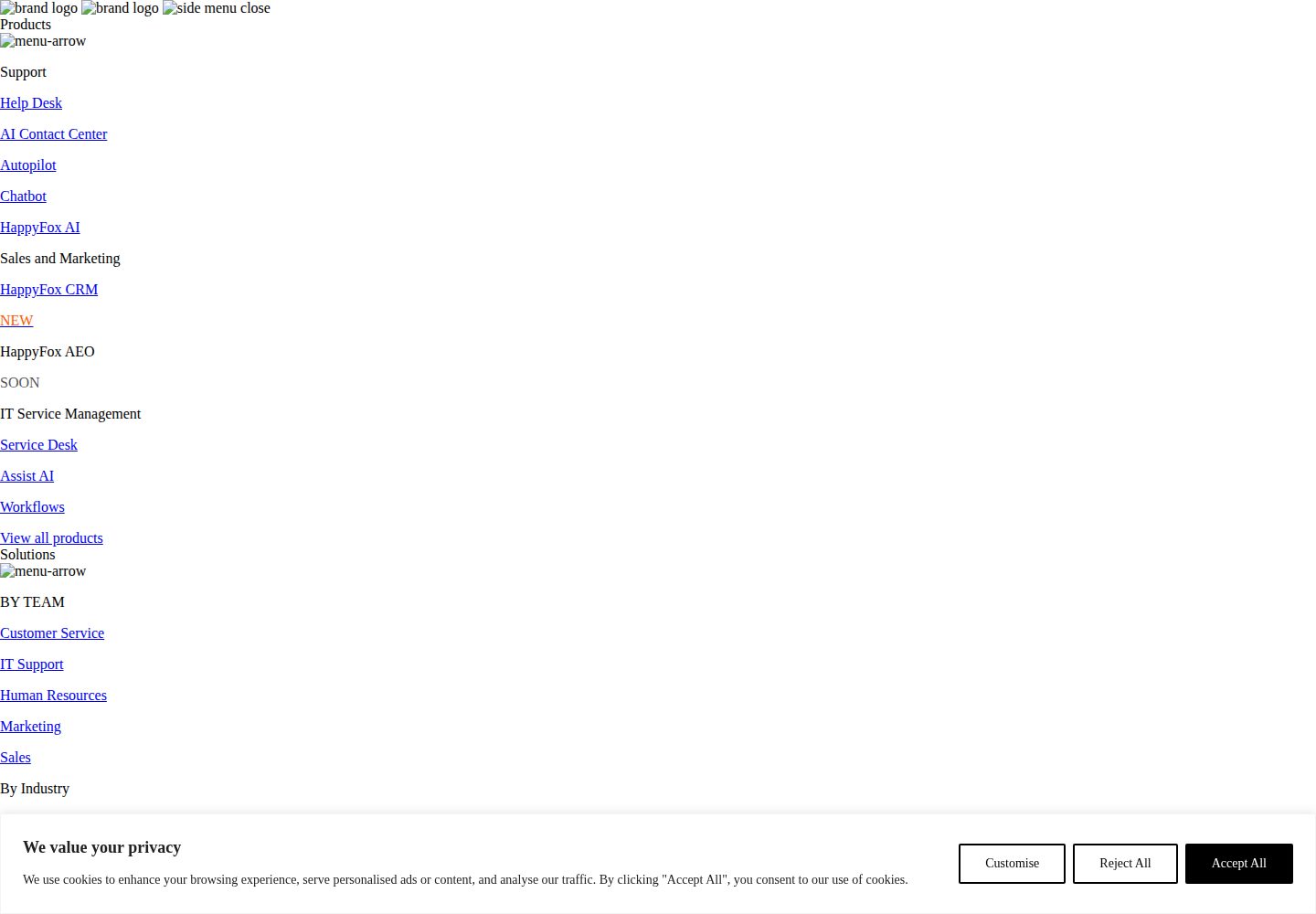 HappyFox website screenshot