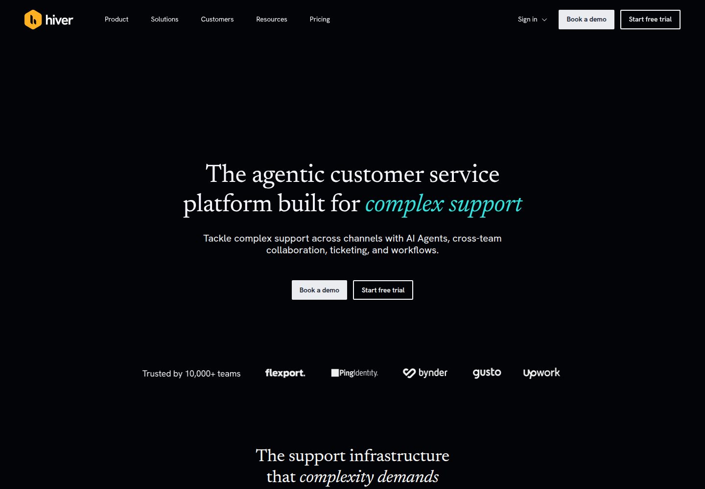 Hiver website screenshot
