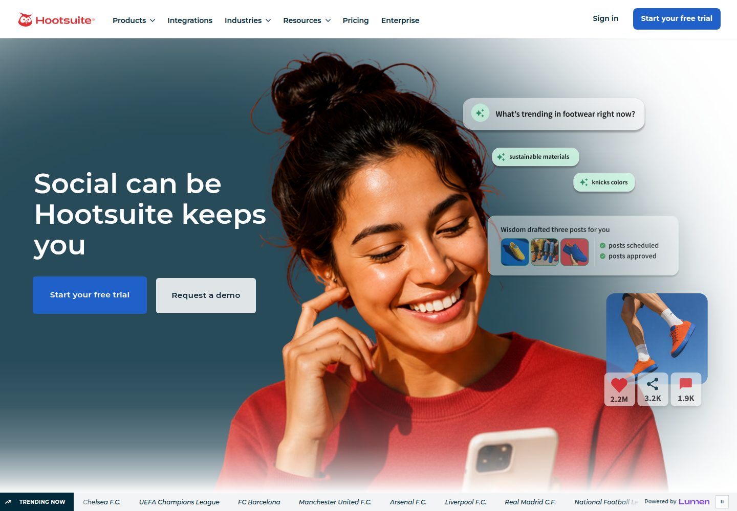 Hootsuite website screenshot