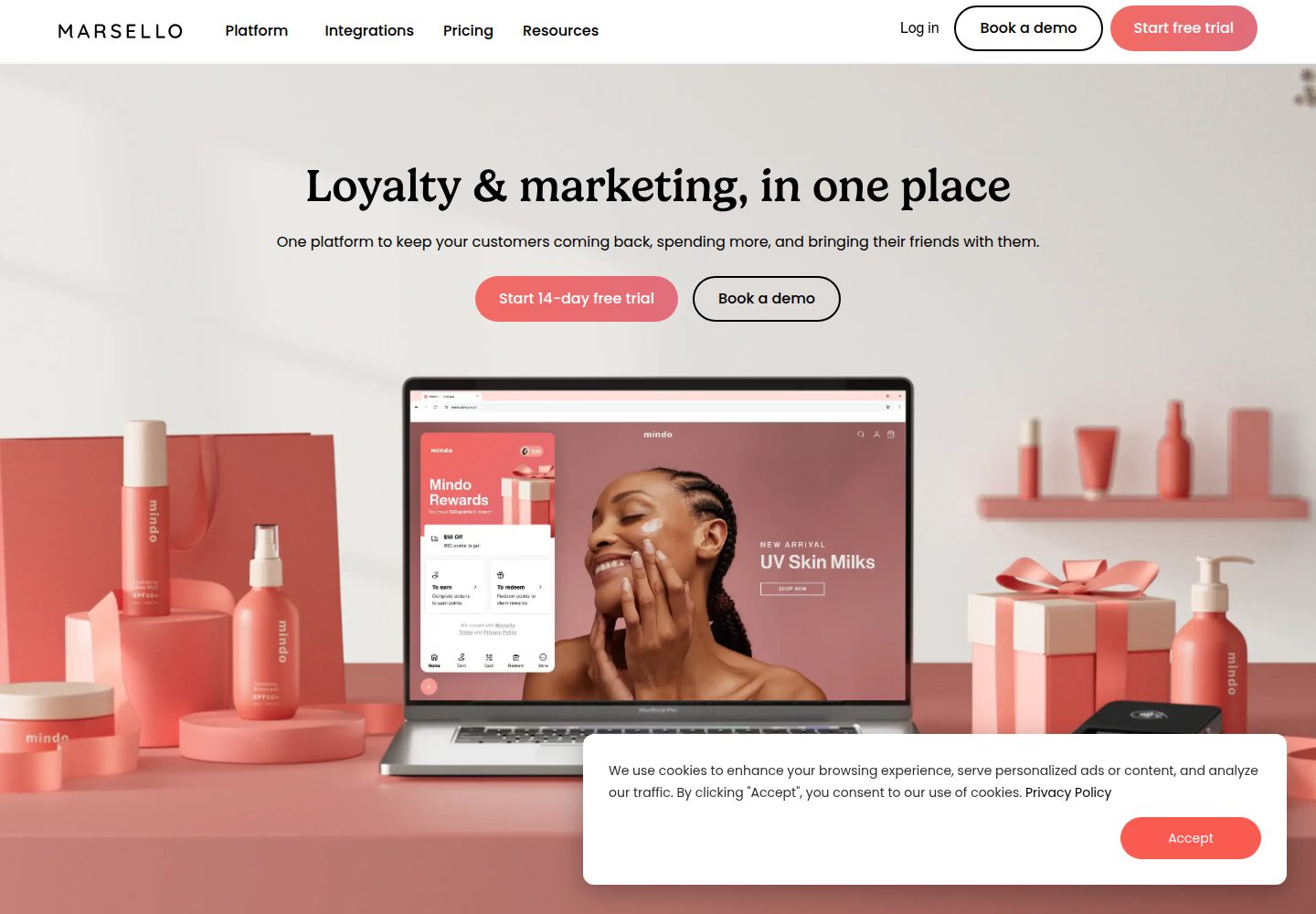 Marsello website screenshot