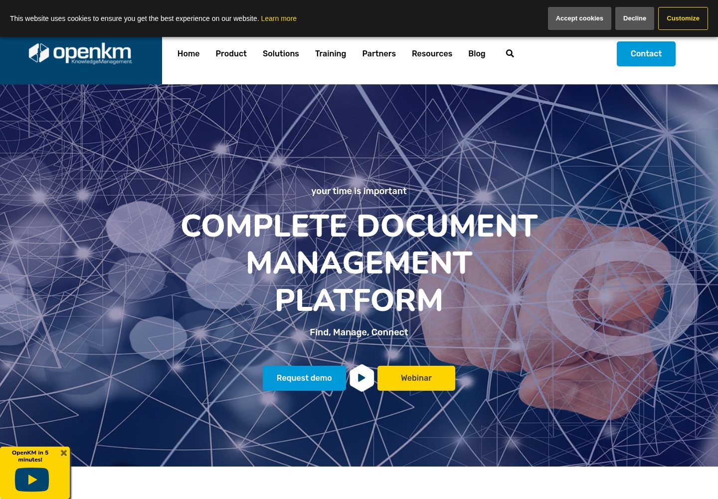 OpenKM website screenshot