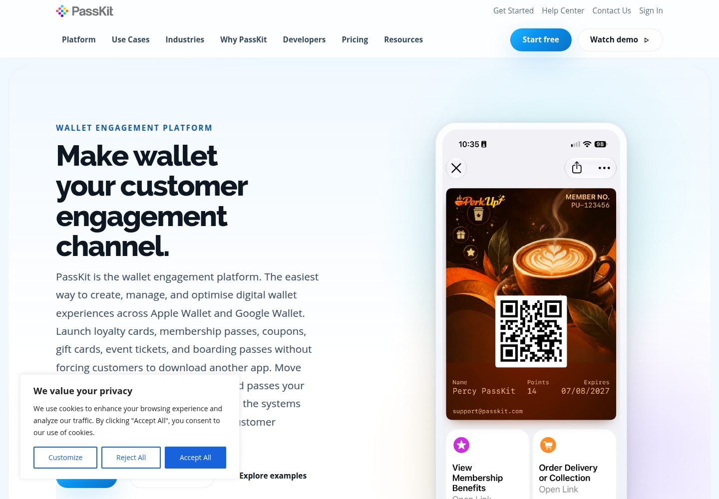 PassKit website screenshot