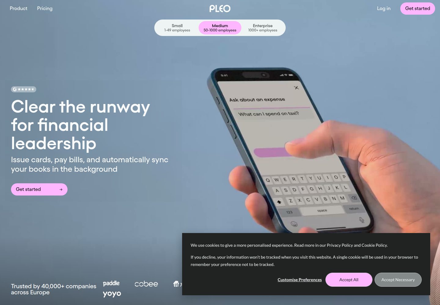 Pleo website screenshot