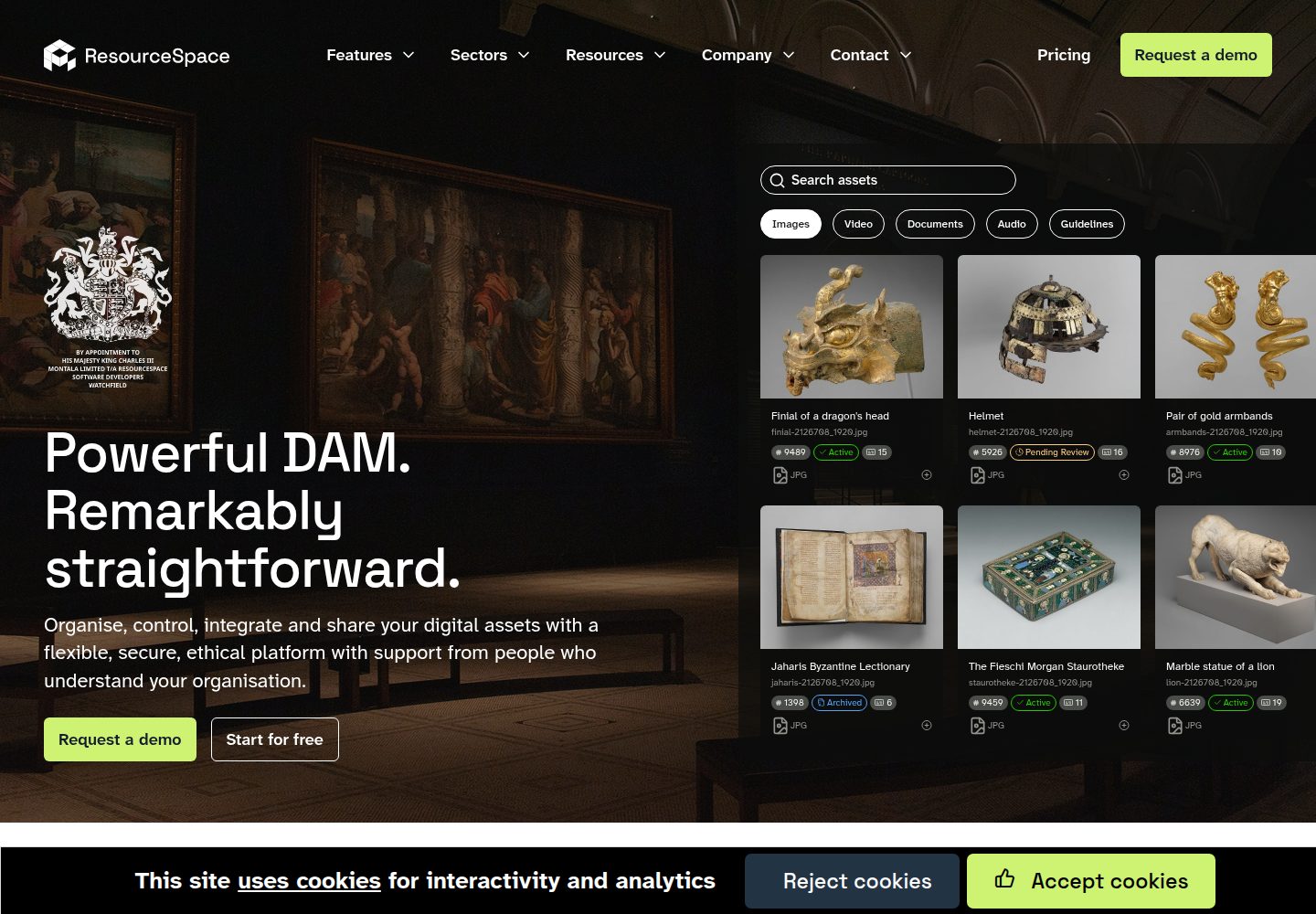 ResourceSpace website screenshot