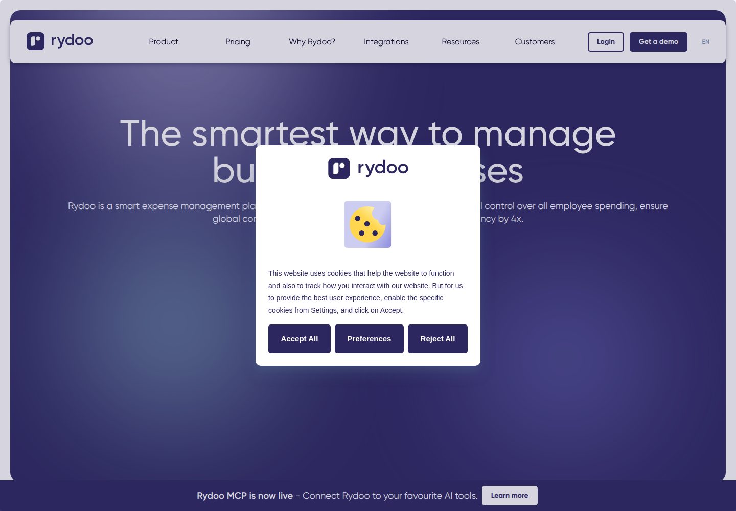 Rydoo website screenshot