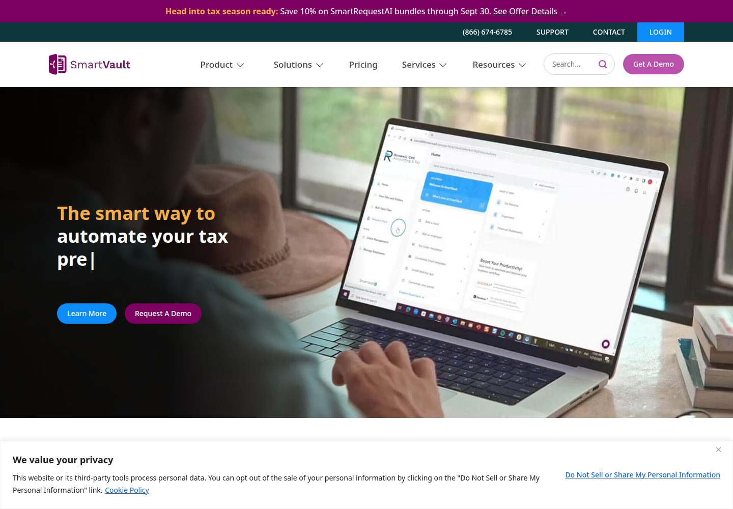 SmartVault website screenshot
