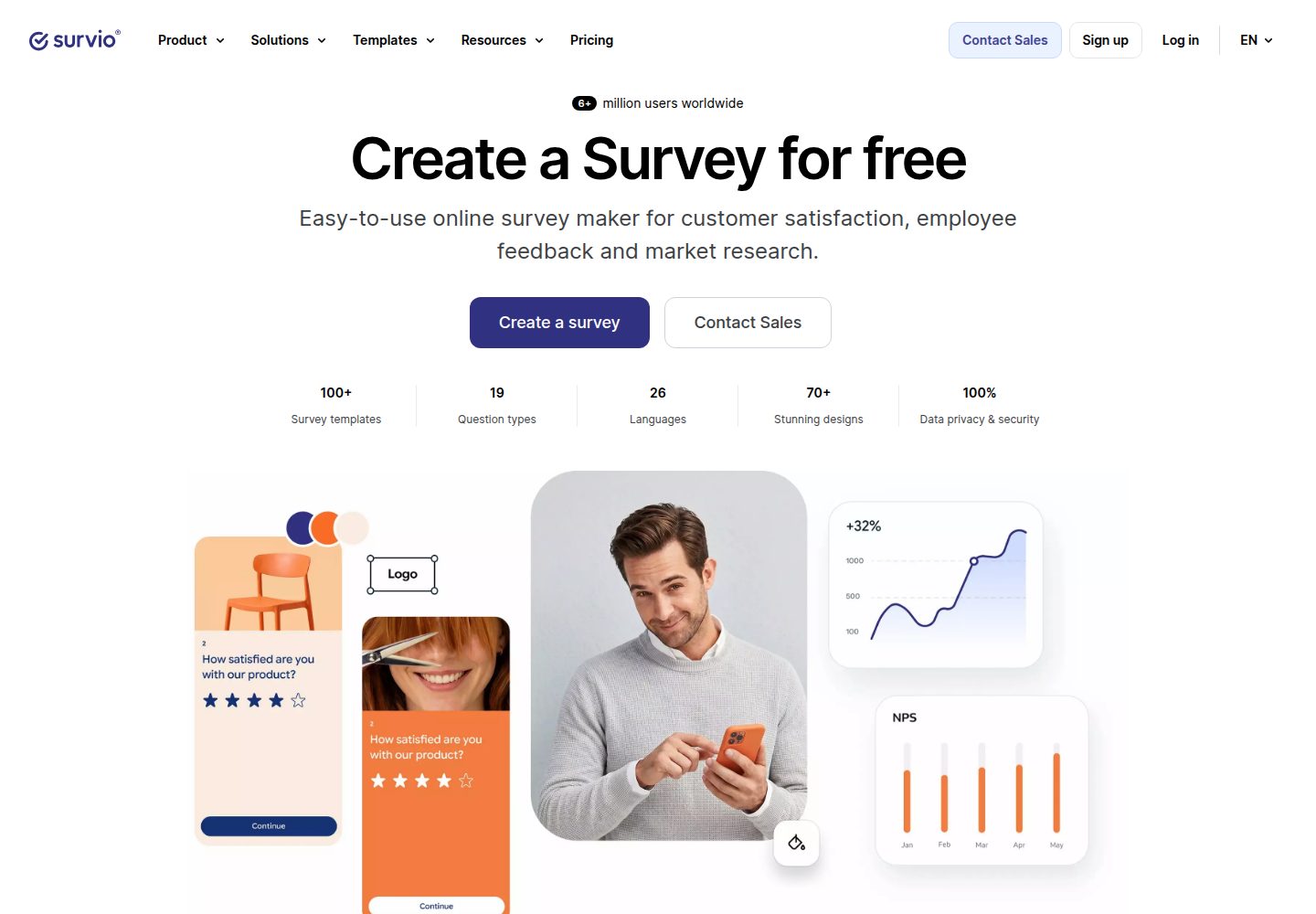 Survio website screenshot