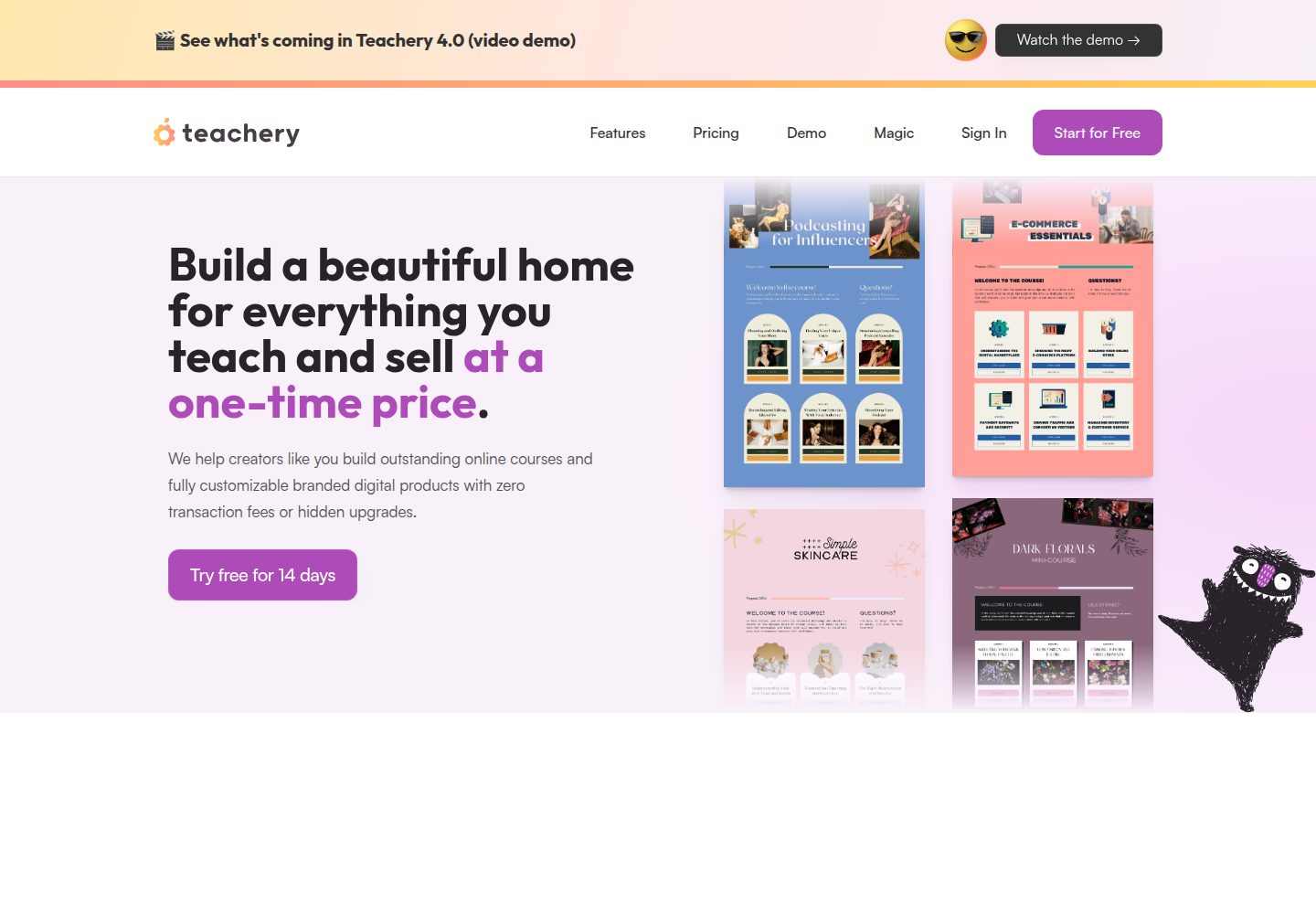 Teachery website screenshot