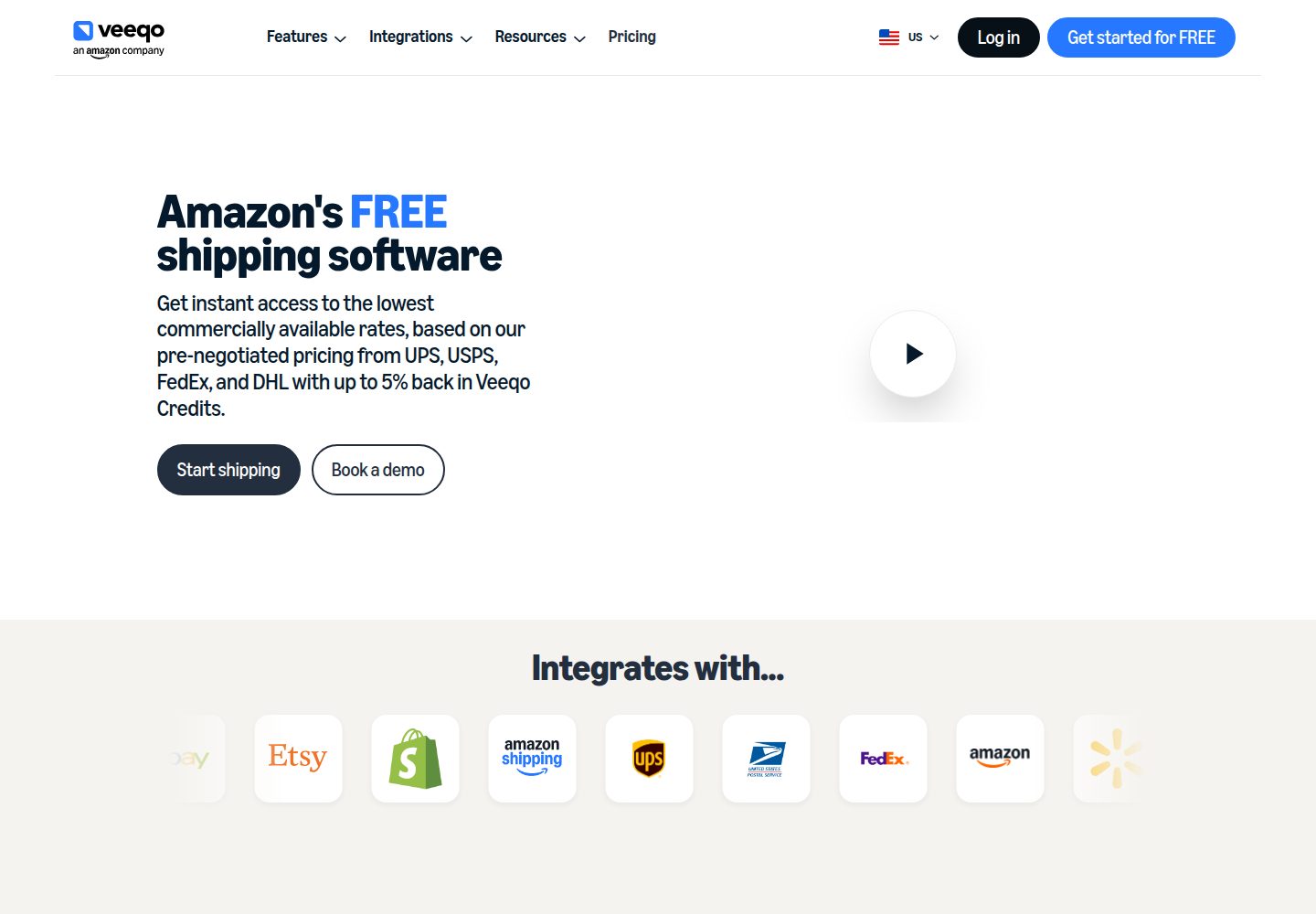 Veeqo website screenshot