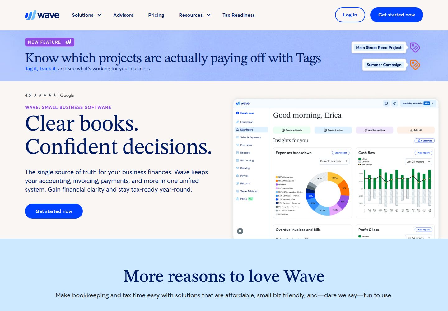 Wave website screenshot