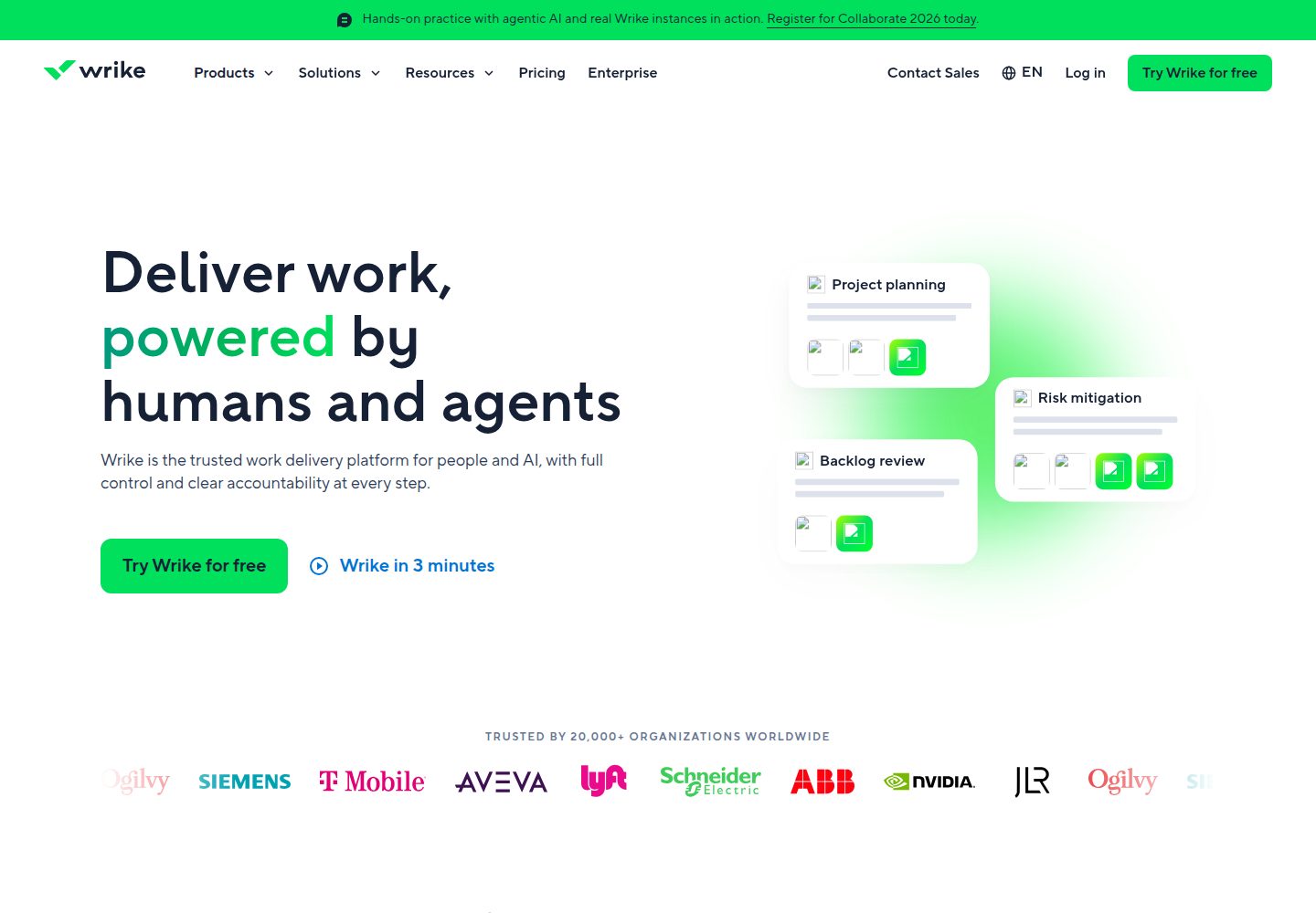 Wrike website screenshot