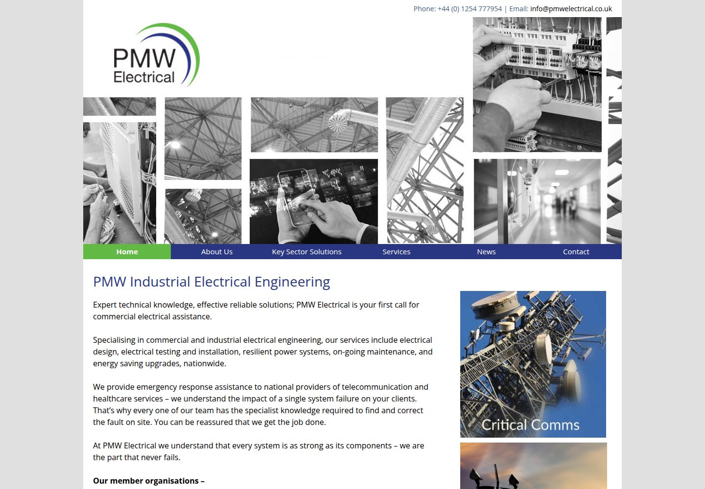 Commercial LED Lighting Manchester website screenshot