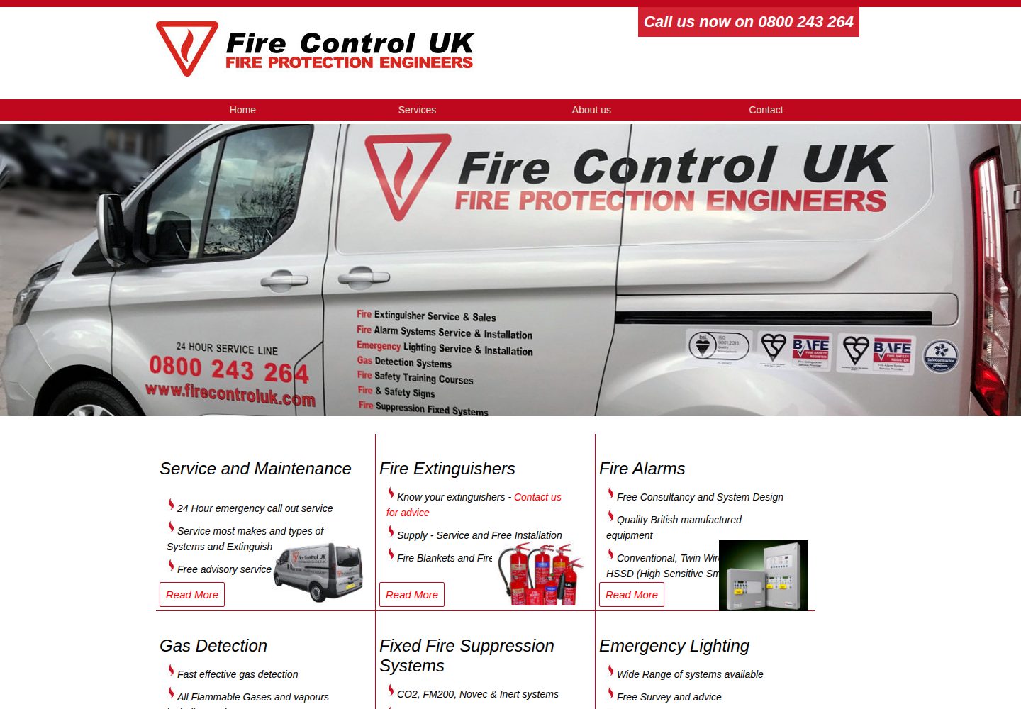 Fire Control UK Ltd website screenshot