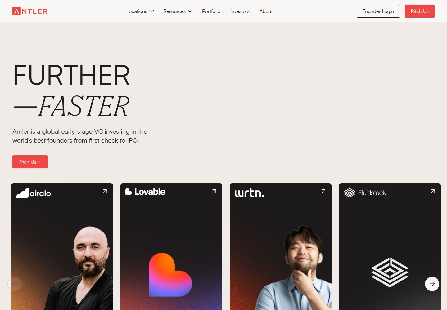 Antler website screenshot