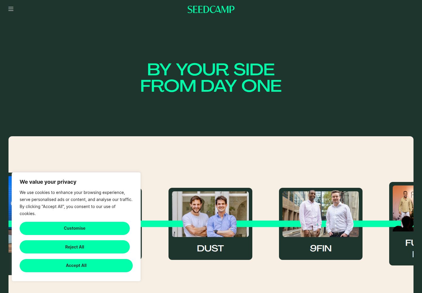 Seedcamp website screenshot