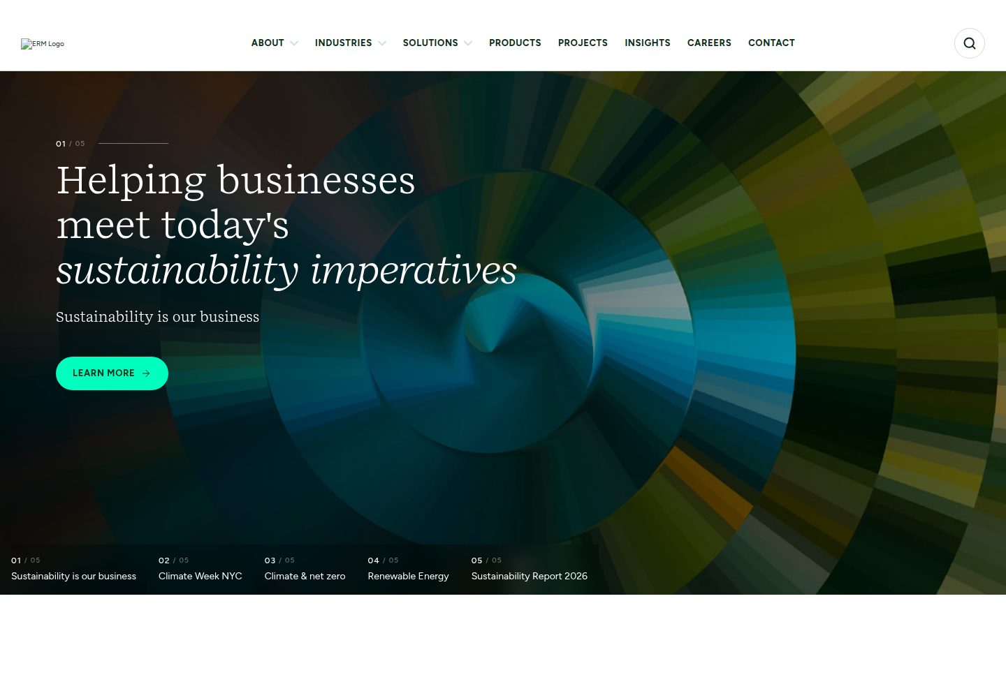 ERM website screenshot