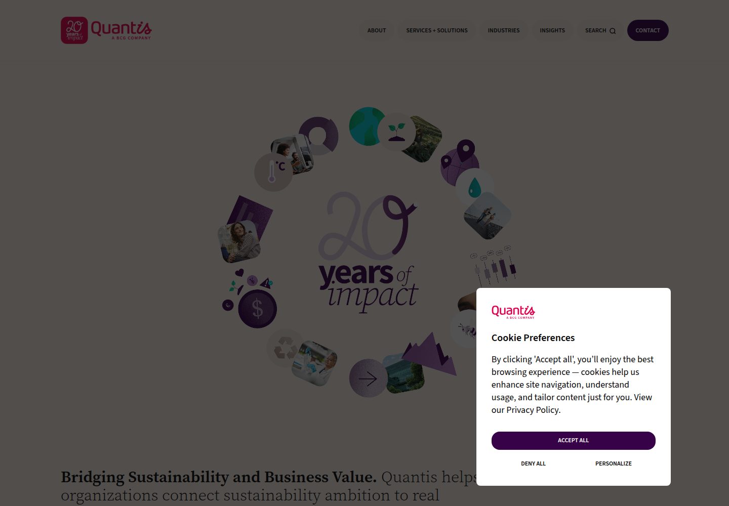 Quantis website screenshot