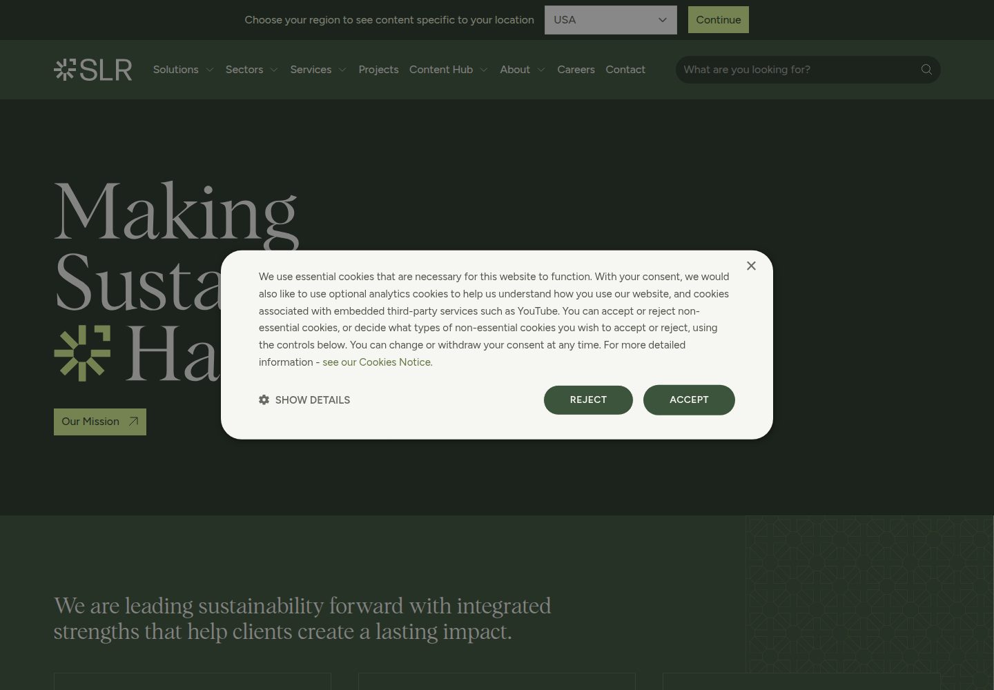 SLR Consulting website screenshot