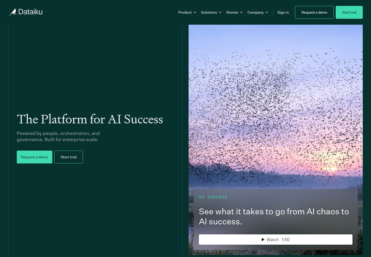 Dataiku website screenshot