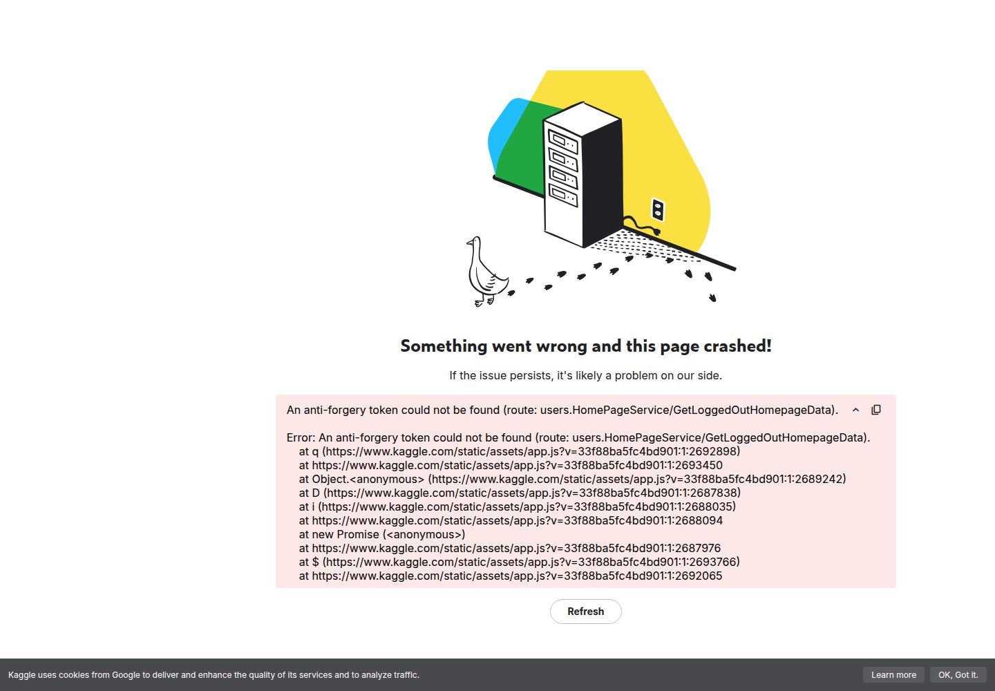 Kaggle website screenshot