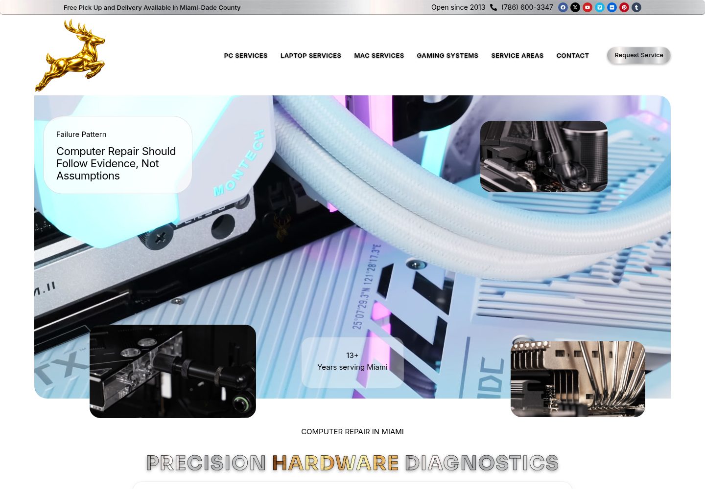 Laptop or PC Repair – Serving All of Miami website screenshot