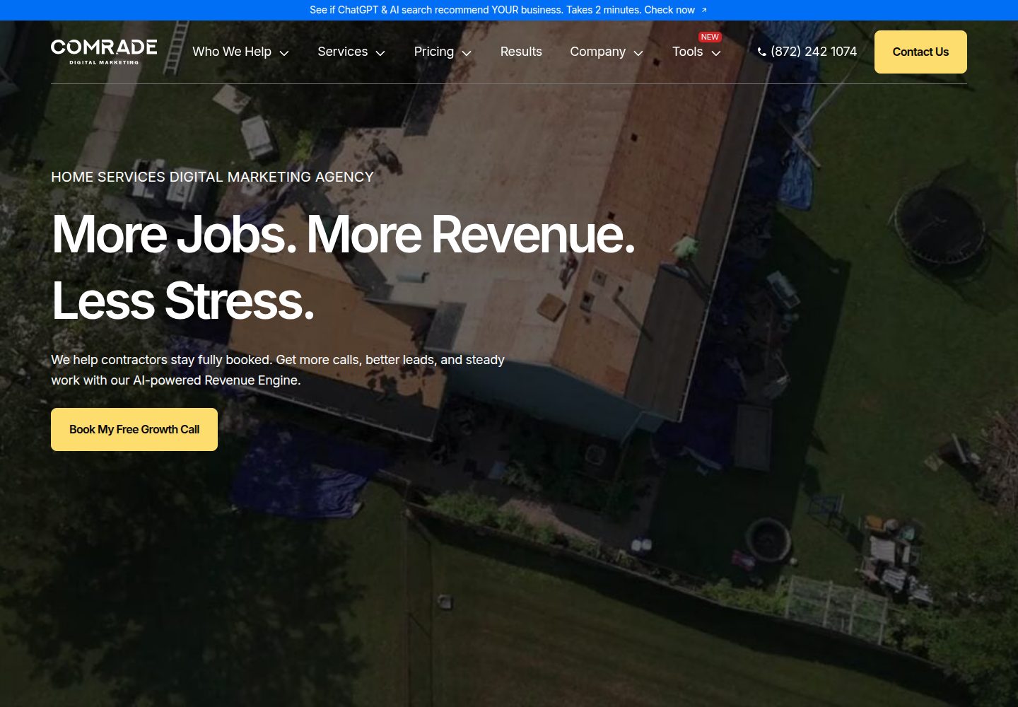 Comrade Web Agency website screenshot