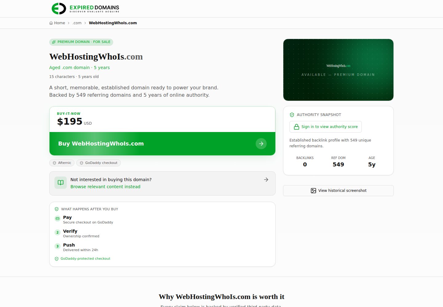 Hosting Checker with Whois Lookup website screenshot