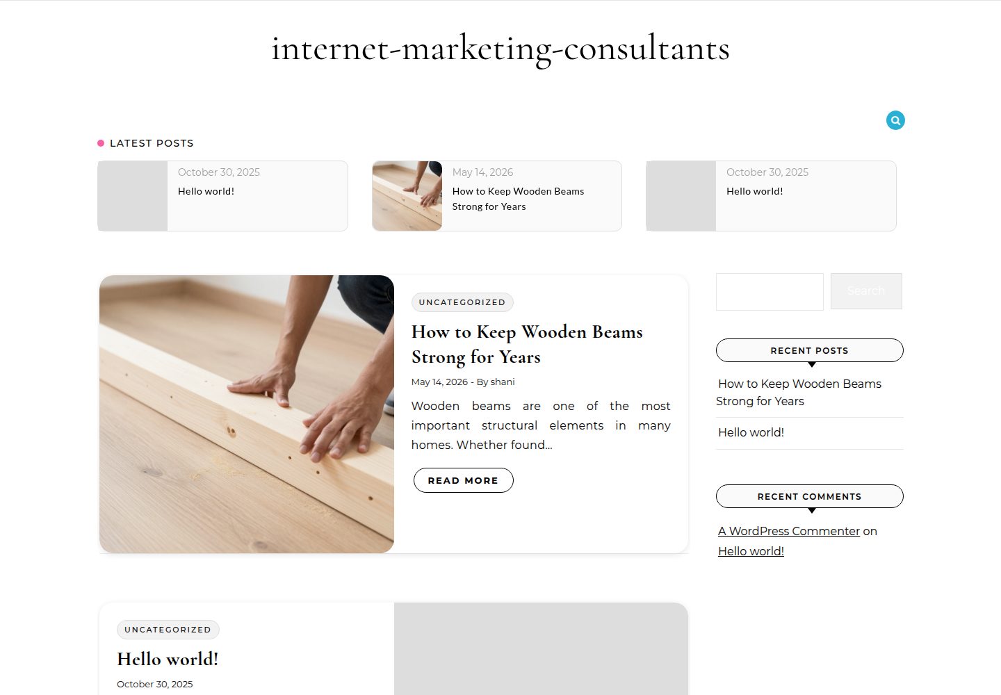 Internet Marketing Consultants for UK website screenshot
