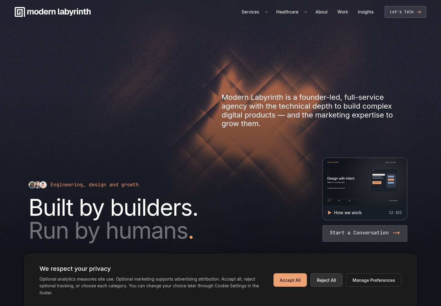  Custom Web & SaaS Development Agency website screenshot